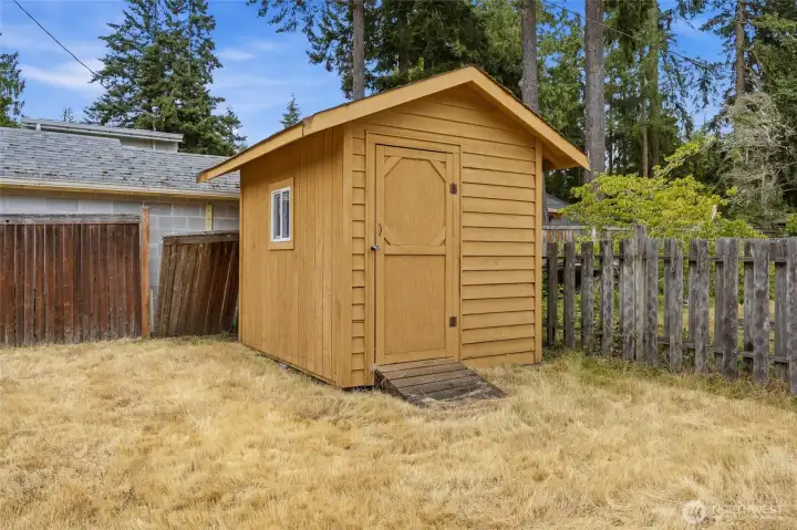 Backyard storage shed