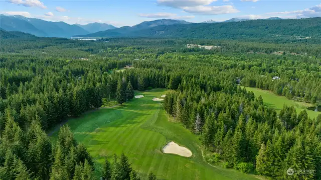 The homesite is located on Tumble Creek’s 12th hole.