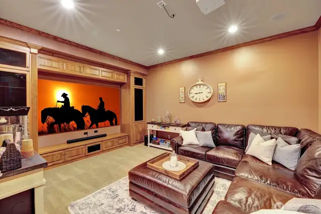 Theater room to enjoy those movie nite gatherings.