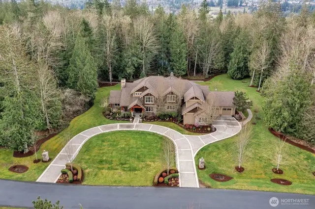 Ariel view of 3 acre lot surrounded by acres of conservancy.
