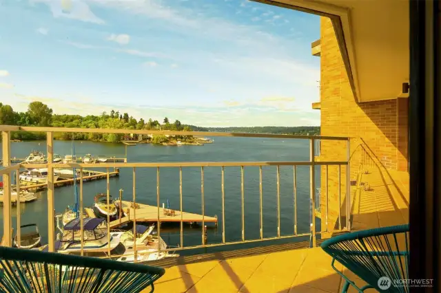 As daylight softens, unwind with golden-hour views that stretch across sky, shoreline, and still water.