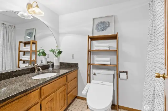 Full bathroom on main floor with a jetted tub.