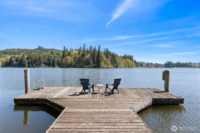 Spacious floating dock is the perfect place to swim or to launch your kayak/stand-up paddle board.