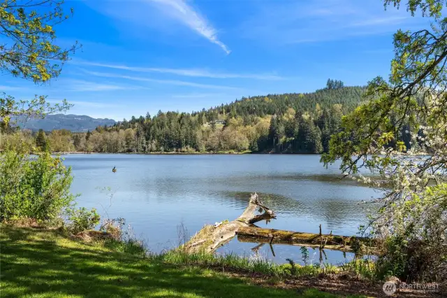 2nd area with easy water access just to the north of the home.  With nearly 300 feet of waterfront, it may be possible to build an ADU along the water.