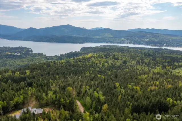 Aerial View from Lot 11 looking towards Lake Whatcom