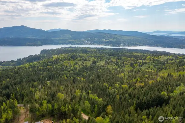 Aerial View from Lot 11 looking towards Lake Whatcom