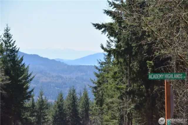View SW from the road at turnoff to Academy Highlands Lane of the bay & Islands