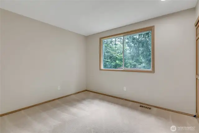 The second bedroom on the second level is spacious and features a large closet, offering plenty of storage space. It’s a comfortable and versatile room for any use.