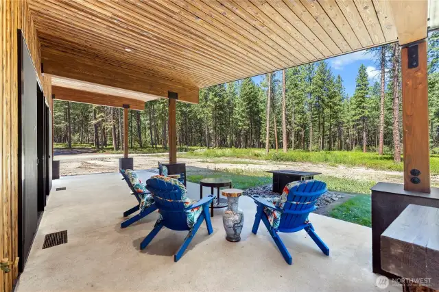 Kick back under a large covered patio