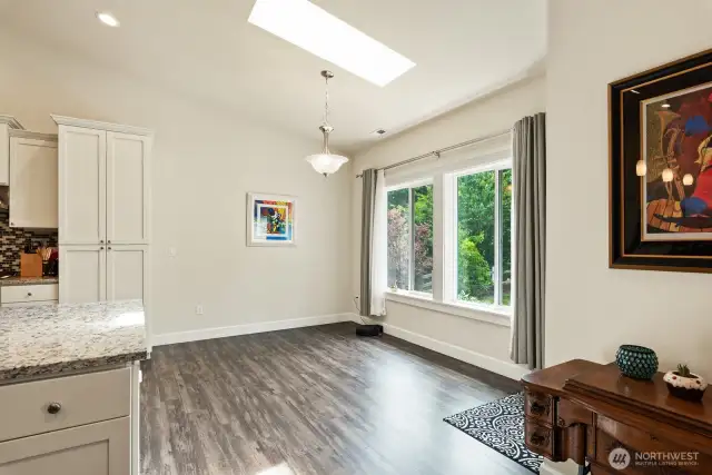 Another dining area option with room for a breakfast table.