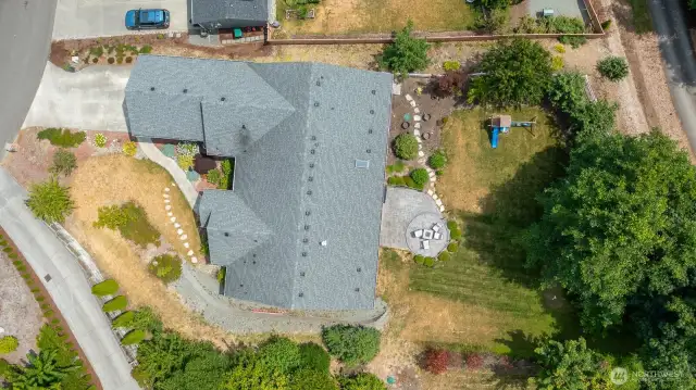 This roof line shows just how big this house it!