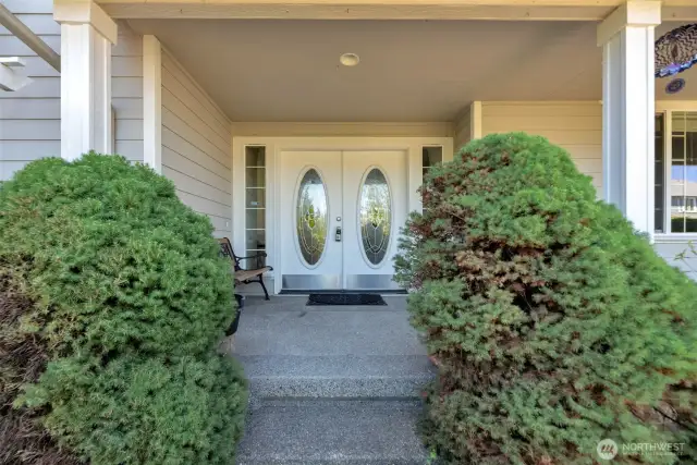 Front doors.