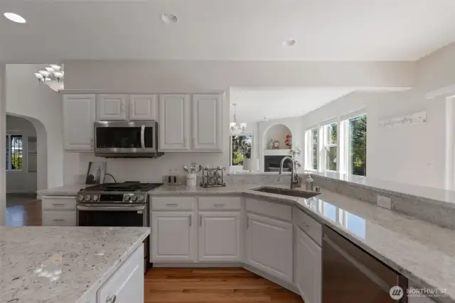 Kitchen with Granite countertops.