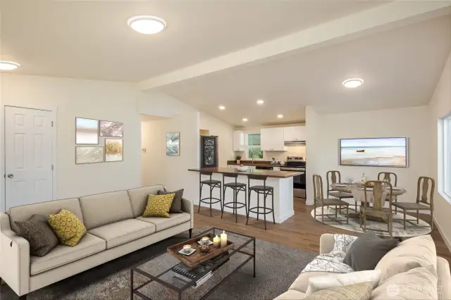 Main Living Area Virtually Staged