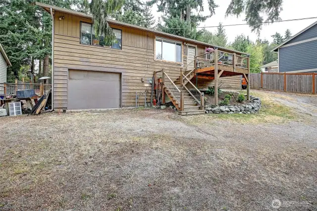 Plenty of off street parking as well as a one car garage which is currently being used as a wood shop.  It can easily be converted back.