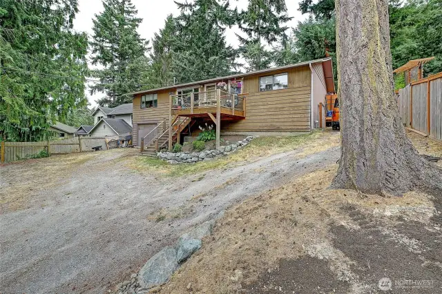 Nestled in the trees for privacy