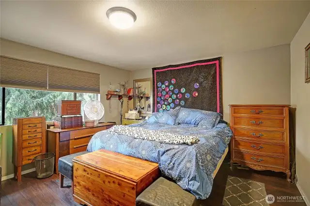 Primary bedroom on one side of the home.