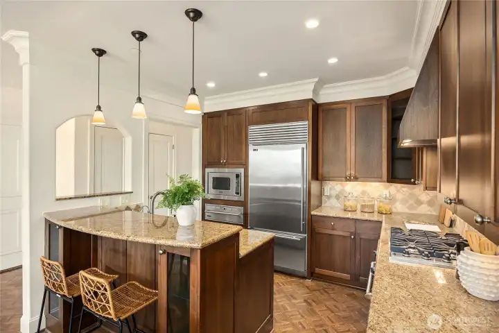 Room for 2 barstools.
