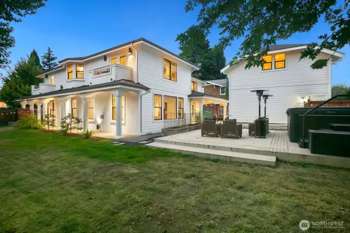 Welcome to 603 9th Avenue in Kirkland! Looking back towards the house from the fully fenced in yard. The detached 3-car garage is to the right and the DADU sits above it!
