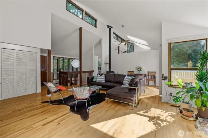 Extra windows up high for more light.