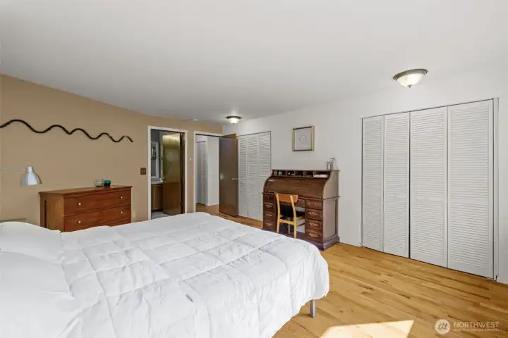 2 closets and bath off master.