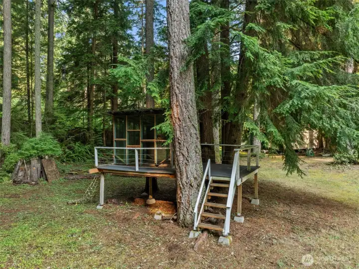 Treehouse and shop area.