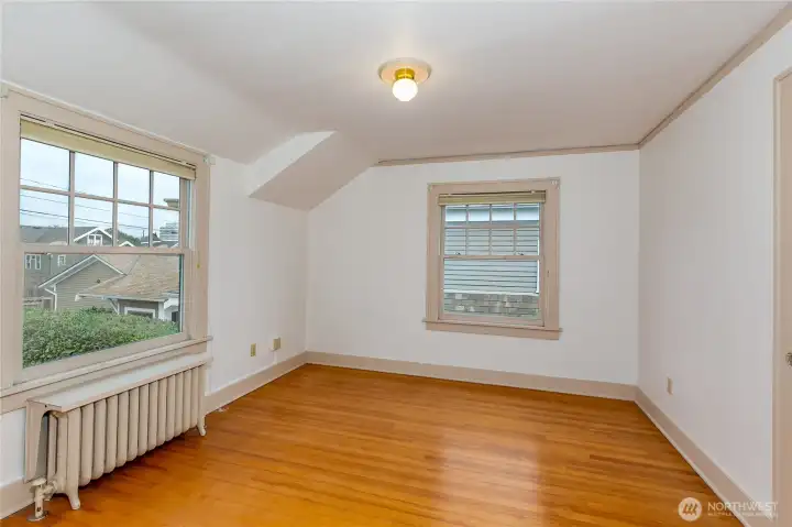 SW bedroom overlooks back yard.