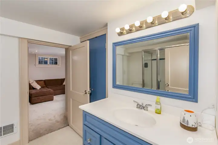 Update 3/4 bathroom in basement.