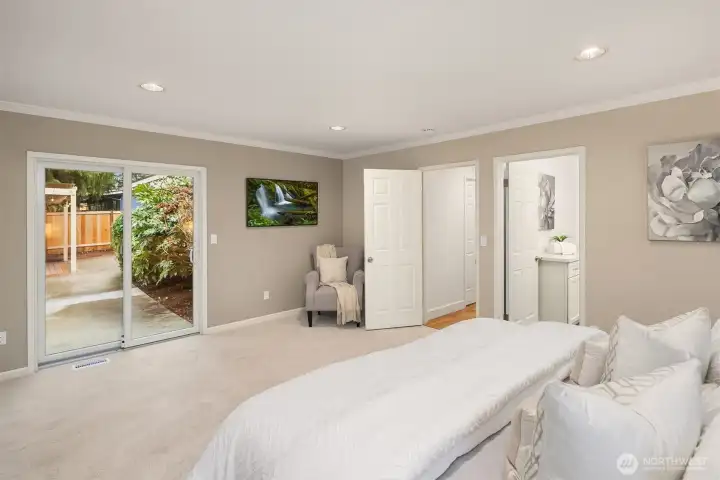 Primary Bedroom with patio access.