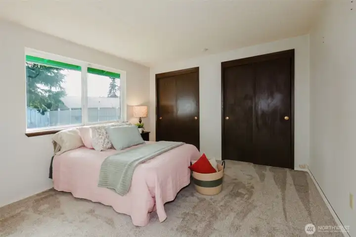 Primary Bedroom with double closets