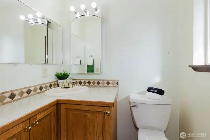 1/2 bath off primary bedroom