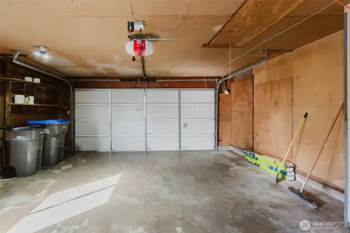 Roomy 2-car garage