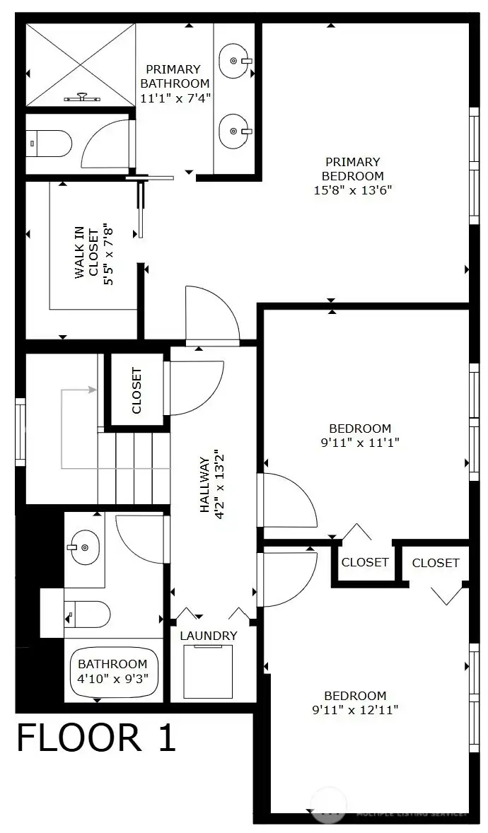 Lower floor - dimensions are approximate