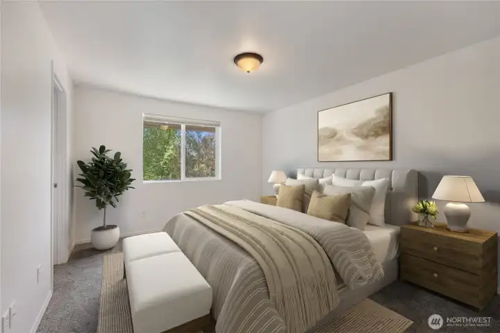 VIRTUALLY STAGED PRIMARY BEDROOM