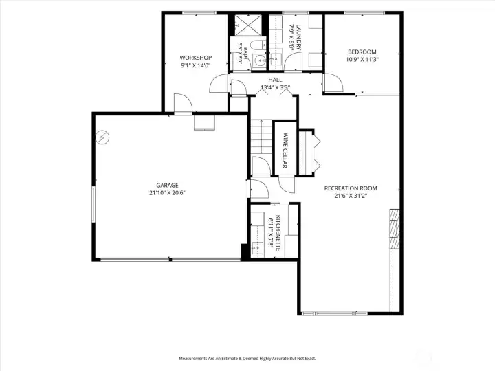 Lower level floor plan