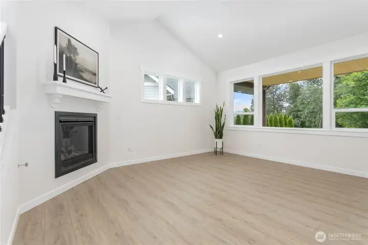 There is a gas fireplace for warmth on those cool fall and winter nights.