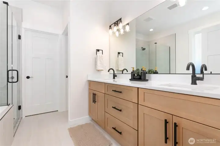 The Master Bathroom is spacious and elegant.