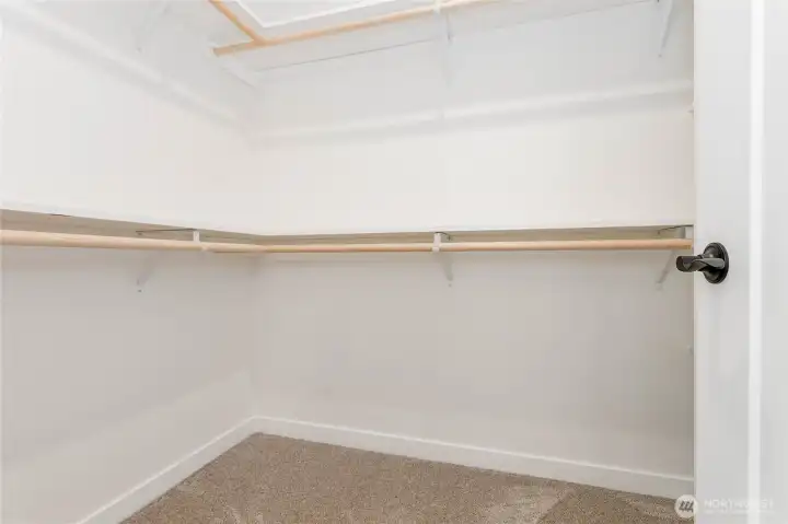 Walk in closet off of Master Bathroom.