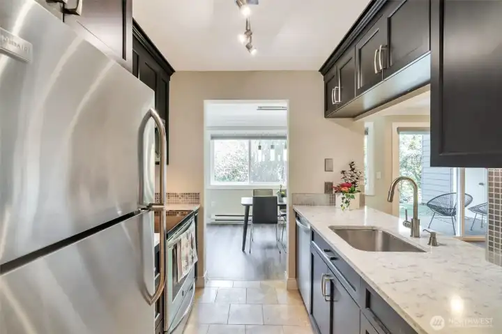 Kitchen with stainless steel appliances Kitchen with stainless steel appliances