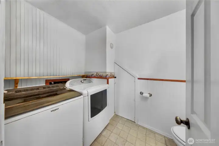 Laundry in Half Bath Laundry in Half Bath
