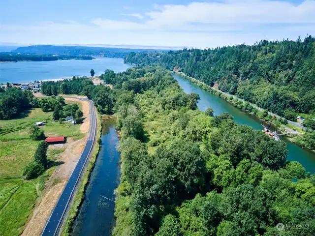 Aerial view of the area