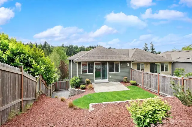 This great backyard gives you plenty of room to enjoy your private outdoor space.