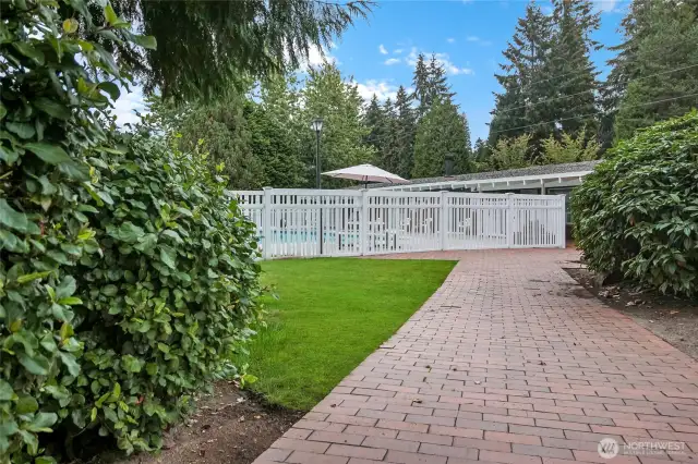 Walk way to private swimming pool!