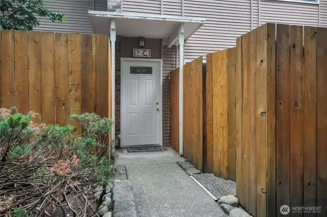 Private front door entrances make it feel like your home.