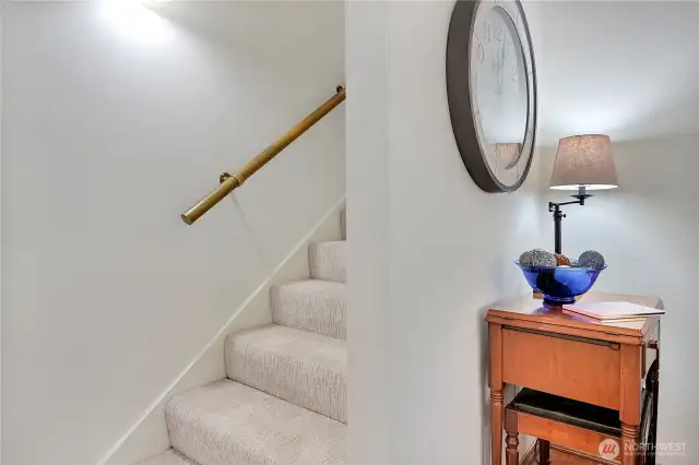 Steps to 2 generous bedrooms upstairs.
