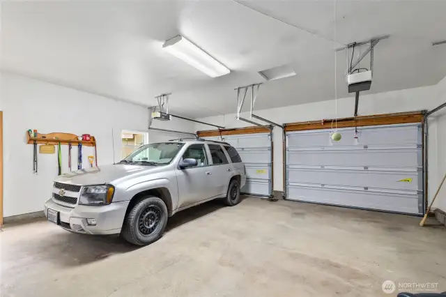 Two car attached garage