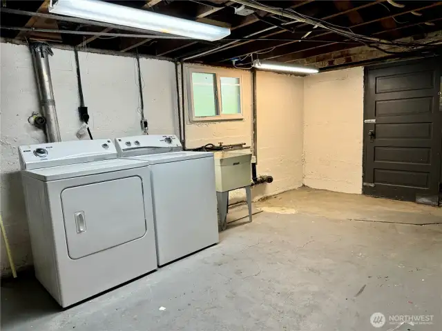 Laundry in basement