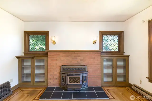 Close up of the charming preservation maintained at this home.