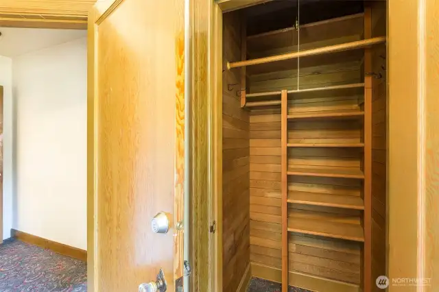 Interior bedroom closet.