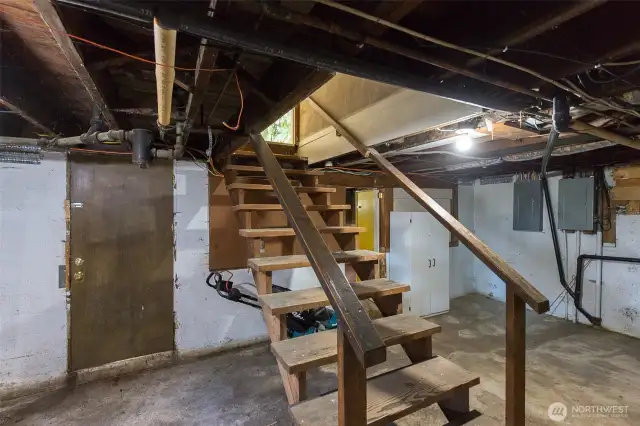 Plenty of room to potentially add guest suite or ADU with exterior access in basement.